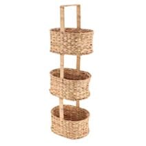 Etagère 3 paniers jacinthe/métal - TENDANCE
