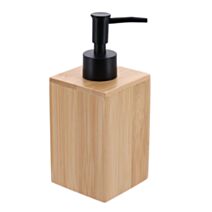 Distributeur de savon Bambou Pompe noire 7,2cm Naturel - TENDANCE