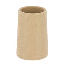 Gobelet rond grès Ethnic spirals beige - TENDANCE