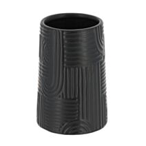 Gobelet rond grès Ethnic vibes noir - TENDANCE