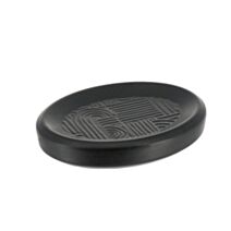 Porte savon ovale grès Ethnic vibes noir - TENDANCE