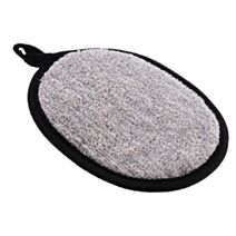 Disque de massage exfoliant corps Polyester/Ramie Noir/Taupe 0,6cm - TENDANCE