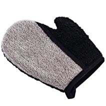 Gant exfoliant corps polyester/ramie/PU noir taupe 1,5cm - TENDANCE