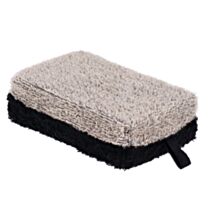 Éponge de bain Polyester/Ramie/PU Noir/Taupe 4cm - TENDANCE