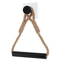 Dérouleur papier WC Corde/bambou Noir 4cm - TENDANCE