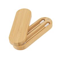 Boîte pour cotons-tiges Bambou 2cm Naturel - TENDANCE