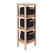 Panière à linge pliable velours côtelé 55L gris clair - TENDANCE
