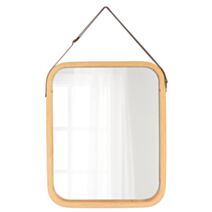 Miroir à suspendre rectangulaire bambou 41,5x34x1,5cm - TENDANCE
