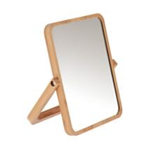 Miroir rectangulaire bambou 20x15x1,5cm marron - TENDANCE