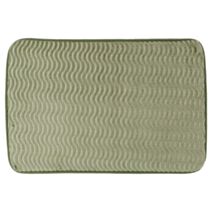 Tapis polyester effet vague 40x60cm kaki - TENDANCE