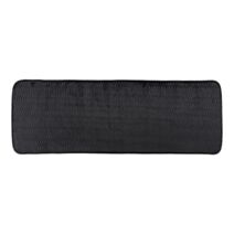 Tapis polyester effet vague 40x120cm noir - TENDANCE
