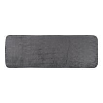 Tapis polyester effet vague 120x120cm gris - TENDANCE
