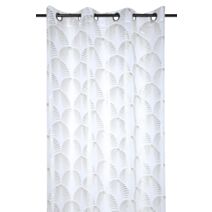 Voilage imprimé Maldives 140 x 260 cm blanc/argent - STOF