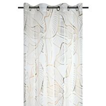 Voilage imprimé Patras 140 x 260 cm blanc/or - STOF