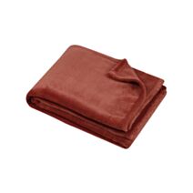 Plaid polyester Standford 130 x 160 cm terracotta - LOVELY CASA