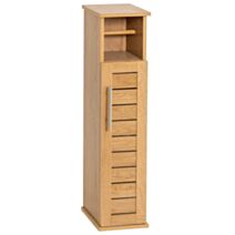 Meuble réserve et dérouleur papier WC Colonial MDF 18x18x75cm - TENDANCE