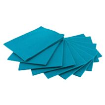 Set de 10 lavettes non tissé 30x35cm bleu canard - TENDANCE