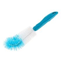 Brosse à carafe plastique blanc/bleu - TENDANCE