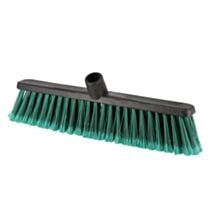 Tête de balai extérieur plastique 40cm noir/vert - TENDANCE