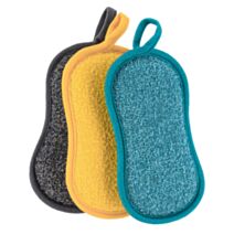 Éponge lavable 1 face absorbante 1 face grattante - TENDANCE