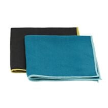 Set de 2 lavettes microfibre chrome et inox - TENDANCE
