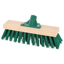 Tête de balai cantonnier fibres dures 35cm bois vert foncé - TENDANCE