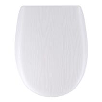 Abattant WC Arusha bois moulé finition chêne blanc mat - TENDANCE