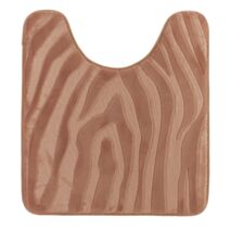 Tapis contour WC effet zèbre 45x50cm cappuccino - TENDANCE