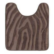 Tapis contour WC effet zèbre 45x50 cm taupe - TENDANCE