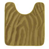Tapis contour WC effet zèbre 45x50cm vert olive - TENDANCE