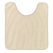 Tapis contour WC effet zèbre 45x50cm naturel - TENDANCE