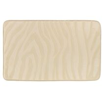 Tapis mémoire de forme microfibre effet zèbre 45x75cm naturel - TENDANCE