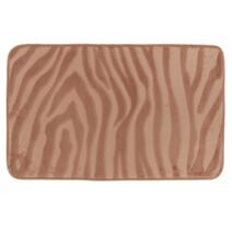 Tapis mémoire de forme microfibre effet zèbre 45x75cm cappuccino - TENDANCE