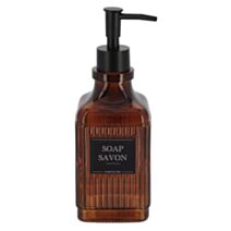 Distributeur de savon verre déco 500ml ambre - TENDANCE