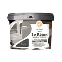 Enduit Le Béton intérieur/extérieur graphite 5 kg - MAISON DECO