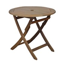 Table pliante Sophie bois acacia ronde Ø80 naturel - PROLOISIRS