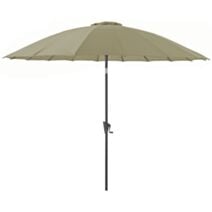 Parasol droit aluminium/fibre pagode 300cm argile - PROLOISIRS
