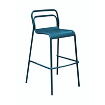 Chaise haute Eos aluminium empilable 109x59,9cm bleu - PROLOISIRS