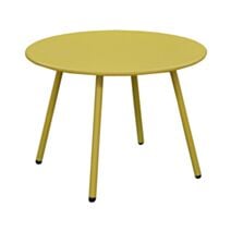 Table basse Rio acier Ø50 moutarde - PROLOISIRS