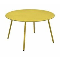 Table basse Rio acier Ø70 moutarde - PROLOISIRS