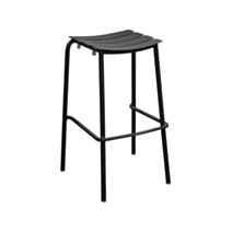 Tabouret haut empilable Perfect aluminium 79,5x49cm gris - PROLOISIRS