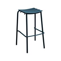 Tabouret haut empilable aluminium 79,5x49cm bleu - PROLOISIRS