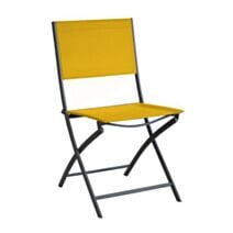 Chaise pliante Dream acier 80x51,5cm moutarde - PROLOISIRS