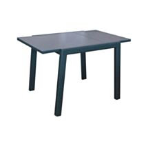 Table Elise aluminium/verre 80/120x80 gris - PROLOISIRS