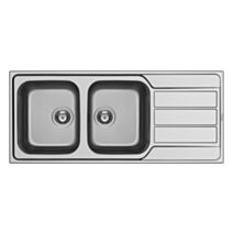 Evier 2 cuves + 1 égouttoir à encastrer série "Athena" - NORD INOX
