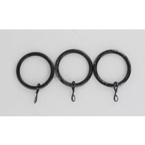 Lot de 8 anneaux ⌀ 20 - noir/argent
