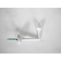 Lot de 2 gonds droit 50 mm - blanc/or