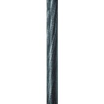 Tube fer forgé extensible d17/20 1.85-3,50 m - noir/argent