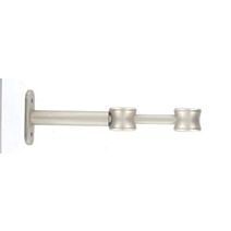Lot de 2 supports double ⌀ 20 150 mm - argent mat