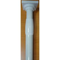 Tringle extensible entre-murs ⌀ 22 70-120 cm - blanc et or
